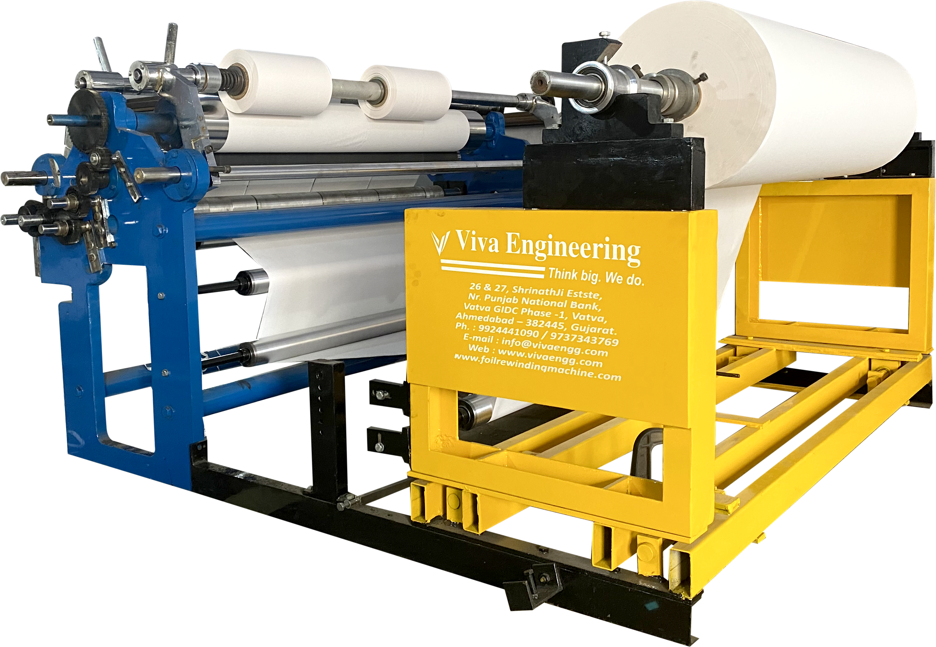 Paper Slitting Rewinding Machine - Viva Engineering Slitter Rewinder Machine Ahmedabad